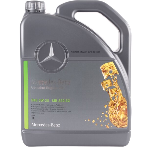 5W-30 Mercedes Benz Motoröl MB 229.52, 5 Liter A000989700613ABDE