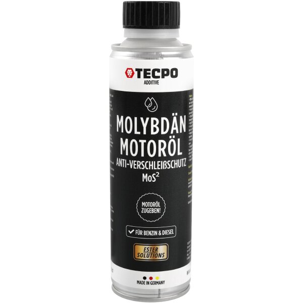 TECPO Anti-Reibung-Verschleißschutz ESTER Molybdän Additiv für Motoröl und Getriebeöl, 300 ml