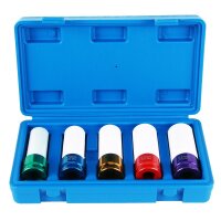 TECPO Schlagschrauber Nüsse, Radmuttern-Wechsel, 5-teilig, 1/2 Zoll