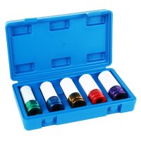 TECPO Schlagschrauber Nüsse, Radmuttern-Wechsel, 5-teilig, 1/2 Zoll