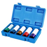 TECPO Schlagschrauber Nüsse, Radmuttern-Wechsel, 5-teilig, 1/2 Zoll