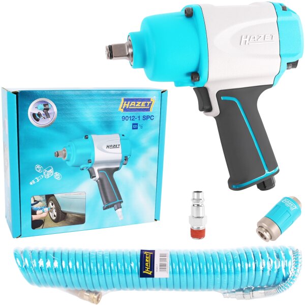HAZET Druckluft-Schlagschrauber 1/2" 1.000 NM inkl. Druckluftschlauch