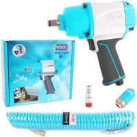 HAZET Druckluft-Schlagschrauber 1/2" 1.000 NM inkl. Druckluftschlauch