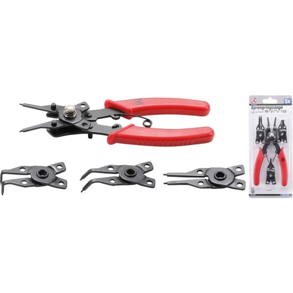 BGS DIY Sprengringzange mit auswechselbaren Köpfen | 160mm | 5-tlg.