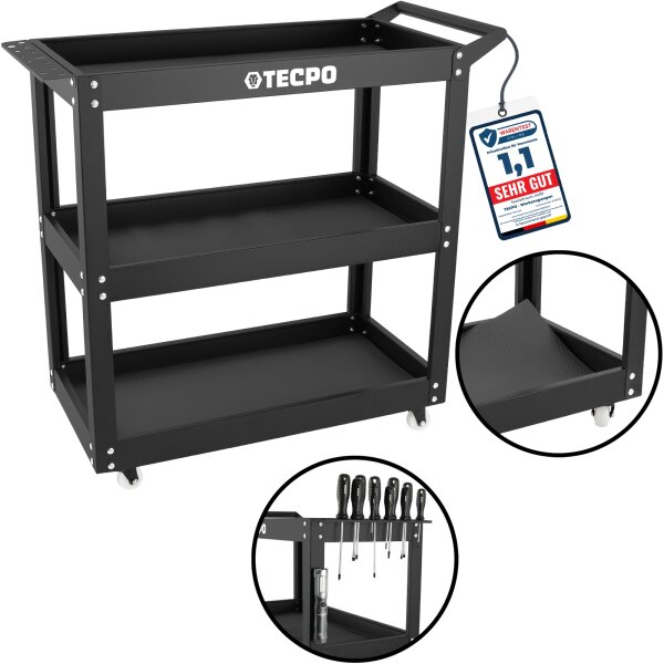 TECPO Werkstattwagen | 300 kg Tragkraft | 3 Etagen