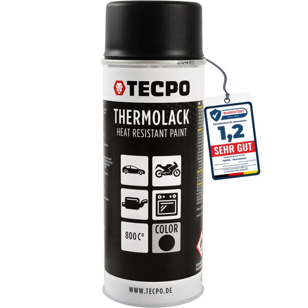 TECPO Thermolack Auspufflack Ofenlack 800°C schwarz 400 ml