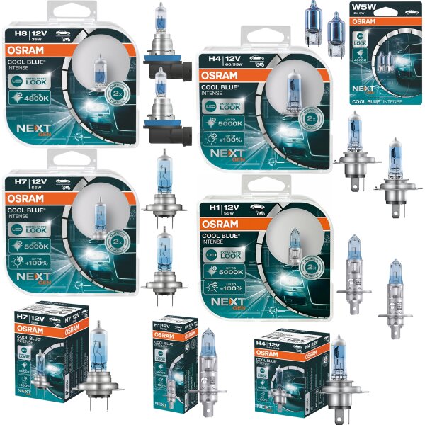 OSRAM Glühbirnen H8 H7 H4 H1 W5W COOL BLUE INTENSE (NEXT GEN)