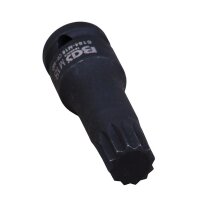BGS Kraft-Bit-Einsatz | Länge 78 mm | Antrieb Innenvierkant 12,5 mm (1/2") | Innenvielzahn (für XZN) M18
