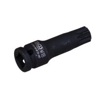 BGS Kraft-Bit-Einsatz | Länge 78 mm | Antrieb Innenvierkant 12,5 mm (1/2") | Innenvielzahn (für XZN) M18