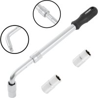 TECPO Radmutterschlüssel-Set Teleskop, SW 17-19mm...