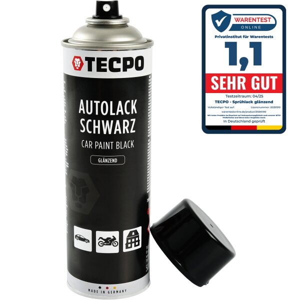 TECPO Autolack schwarz glänzend 500 ml