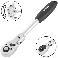 TECPO Gelenkknarre 1/2" Ratsche flexibel mit...