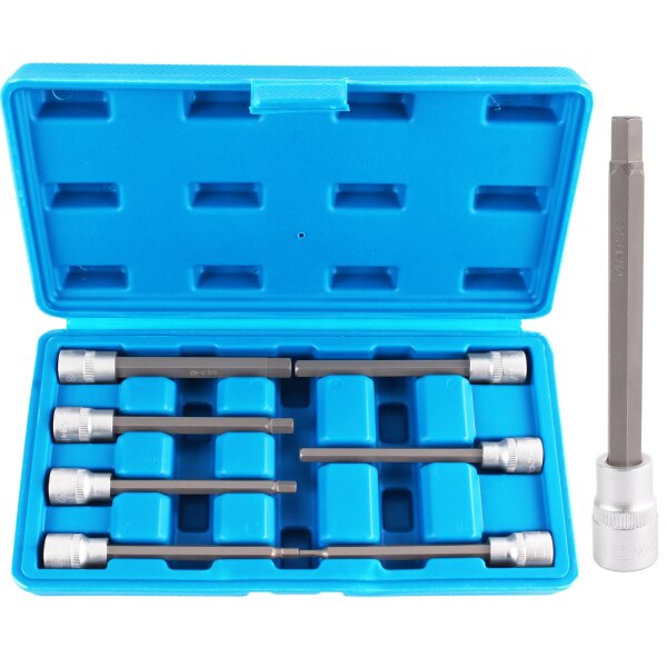 TECPO Steckschlüssel Satz 7-teilig Innensechskant 3/8 Zoll, SW 1/8-3/8 zöllig