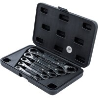 BGS DIY 12-kant Ratschenschlüssel Satz Ratschen Ringschlüssel 5-tlg Werkzeug Set 6-22 mm