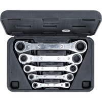 BGS DIY 12-kant Ratschenschlüssel Satz Ratschen Ringschlüssel 5-tlg Werkzeug Set 6-22 mm
