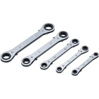 BGS DIY 12-kant Ratschenschlüssel Satz Ratschen Ringschlüssel 5-tlg Werkzeug Set 6-22 mm