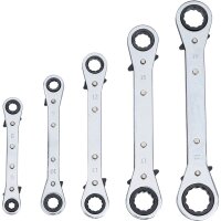 BGS DIY 12-kant Ratschenschlüssel Satz Ratschen Ringschlüssel 5-tlg Werkzeug Set 6-22 mm