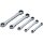 BGS DIY 12-kant Ratschenschlüssel Satz Ratschen Ringschlüssel 5-tlg Werkzeug Set 6-22 mm
