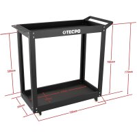 TECPO Werkstattwagen | 200 kg Tragkraft  | 2 Etagen
