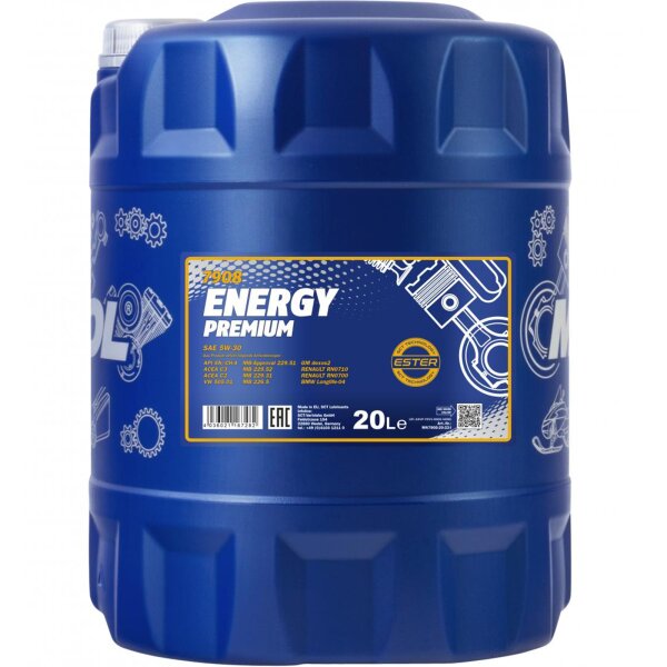 MANNOL Energy Premium 5W-30, 20L