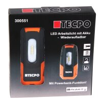 LED AKKU Werkstattlampe mit Powerbank Funktion, 300 lumen, 6500K