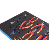 BGS Werkstattwageneinlage: Zangensortiment, Hammer, Splintentreiber, 17-tlg.