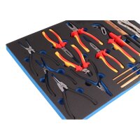 BGS Werkstattwageneinlage: Zangensortiment, Hammer, Splintentreiber, 17-tlg.