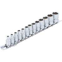 BGS Steckschlüssel-Einsatz-Set, 6,3 (1/4), 6-kant, 4 - 14 mm, 13-tlg.