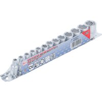 BGS Steckschlüssel-Einsatz-Set, 6,3 (1/4), 6-kant, 4 - 14 mm, 13-tlg.