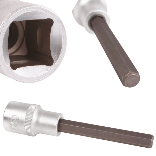 BGS Bit-Einsatz | Länge 100 mm | Antrieb Innenvierkant 12,5 mm (1/2") | Innensechskant 8 mm
