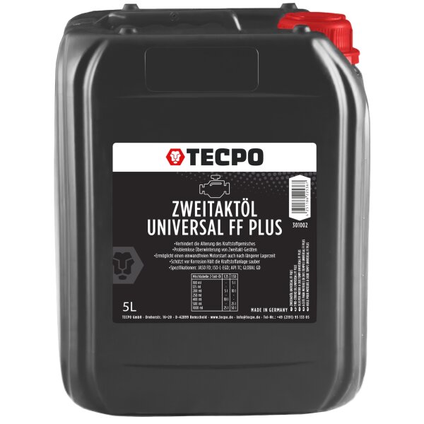 TECPO Zweitaktöl FF Plus teilsynthetisches Universal 2-Takt-Öl, 5L