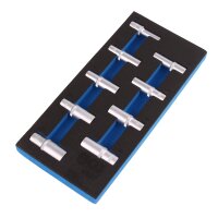 BGS 1/3 Werkstattwageneinlage: Steckschlüsseleinsätze 12.5 mm, 6-kant, tief,