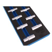 BGS 1/3 Werkstattwageneinlage: Steckschlüsseleinsätze 12.5 mm, 6-kant, tief,