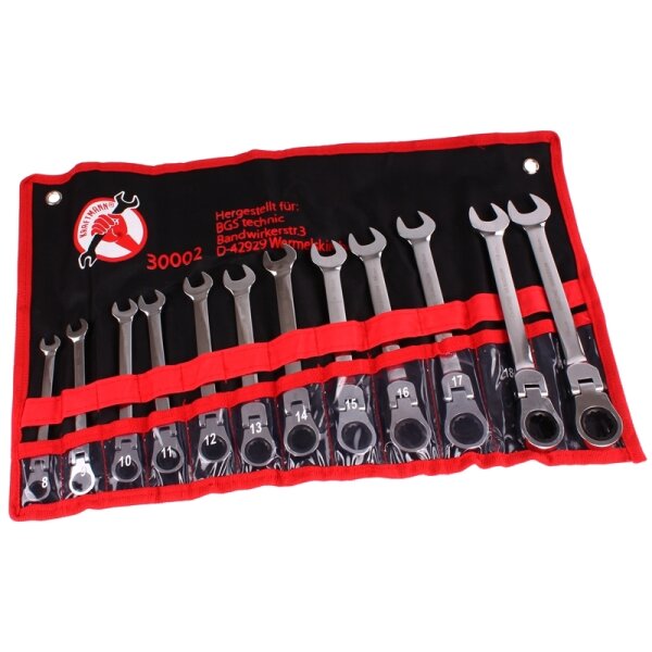 BGS DIY Ratschenring Maulschlüsselsatz, 12 Teilig