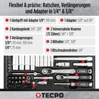 TECPO Zoll Steckschlüssel Satz 92-tlg. Werkzeugkoffer britisch