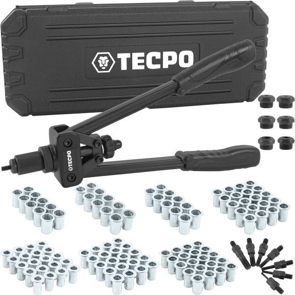 TECPO Nietmutternzangen-Satz 240-tlg. M3-M4-M5-M6-M8-M10