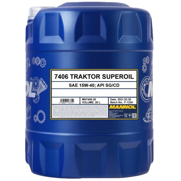 MANNOL Traktor Superoil 15W-40 API SG/CD, 20L
