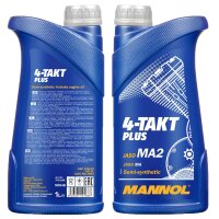 MANNOL 4-Takt Plus Motorrad Öl API SL, 1 Liter