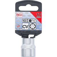 BGS Steckschlüssel-Einsatz Sechskant | Antrieb Innenvierkant 10 mm (3/8") | SW 17 mm