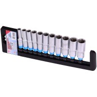 BGS Steckschlüssel-Einsätze, tief, 8-19 mm, 10...