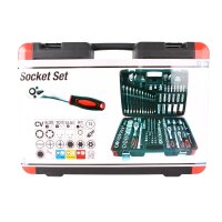 BGS DIY Steckschlüssel Satz 176-teilig Werkzeugkoffer 1/4 3/8 1/2 Schlüssel