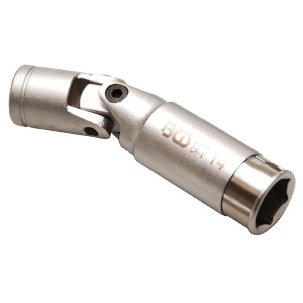 BGS Glühkerzen-Gelenk-Einsatz Zwölfkant | Antrieb Innenvierkant 10 mm (3/8") | SW 14 mm