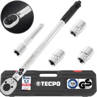 TECPO Drehmomentschlüssel 1/2 Zoll, 40-210 Nm +...
