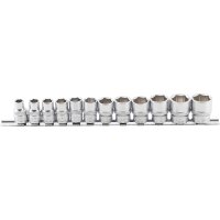 BGS Steckschlüssel-Einsatz-Satz, Sechskant | Antrieb Innenvierkant 10mm (3/8") | SW 8-19mm | 12-tlg.