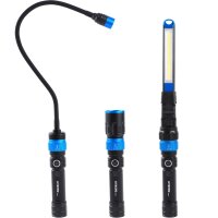 TECPO LED Arbeitslampe 3-in-1 Handlampe 350 Lumen Arbeitsleuchte magnetisch