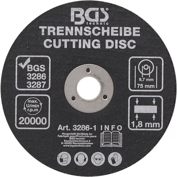 BGS Trennscheibe, 75 mm