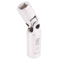 BGS Glühkerzen-Gelenk-Einsatz Sechskant | Antrieb Innenvierkant 10 mm (3/8") | SW 16 mm