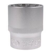 BGS Steckschlüssel-Einsatz Gear Lock | Antrieb Innenvierkant 12,5 mm (1/2") | SW 27 mm