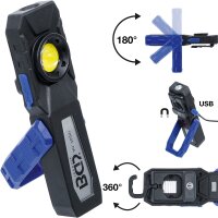 BGS COB-LED-Werkstattleuchte mit Magnet und Haken klappbar