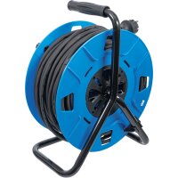 BGS Kabeltrommel 50 m 3 x 1,5 mm² 4 Steckdosen mit Verschlusskappe IP 44 3500 W